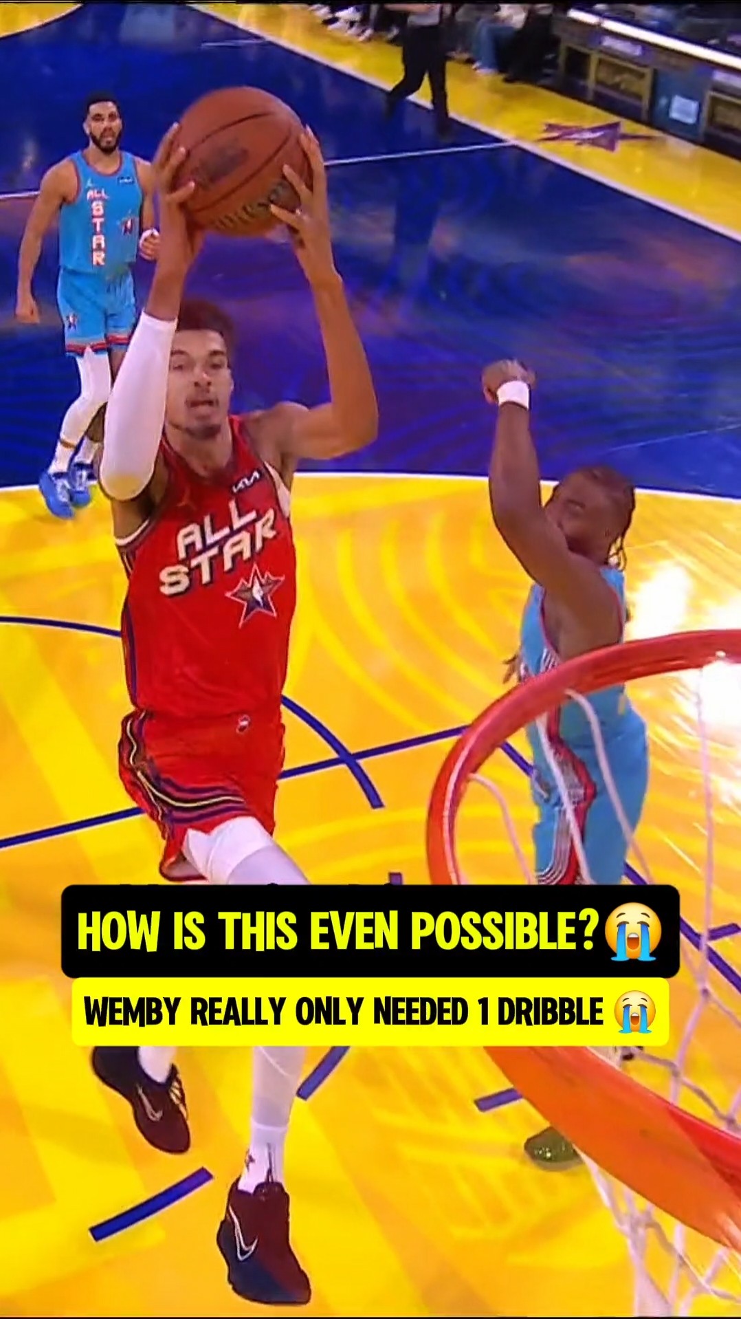 Bro only took 1 dribble from half court?