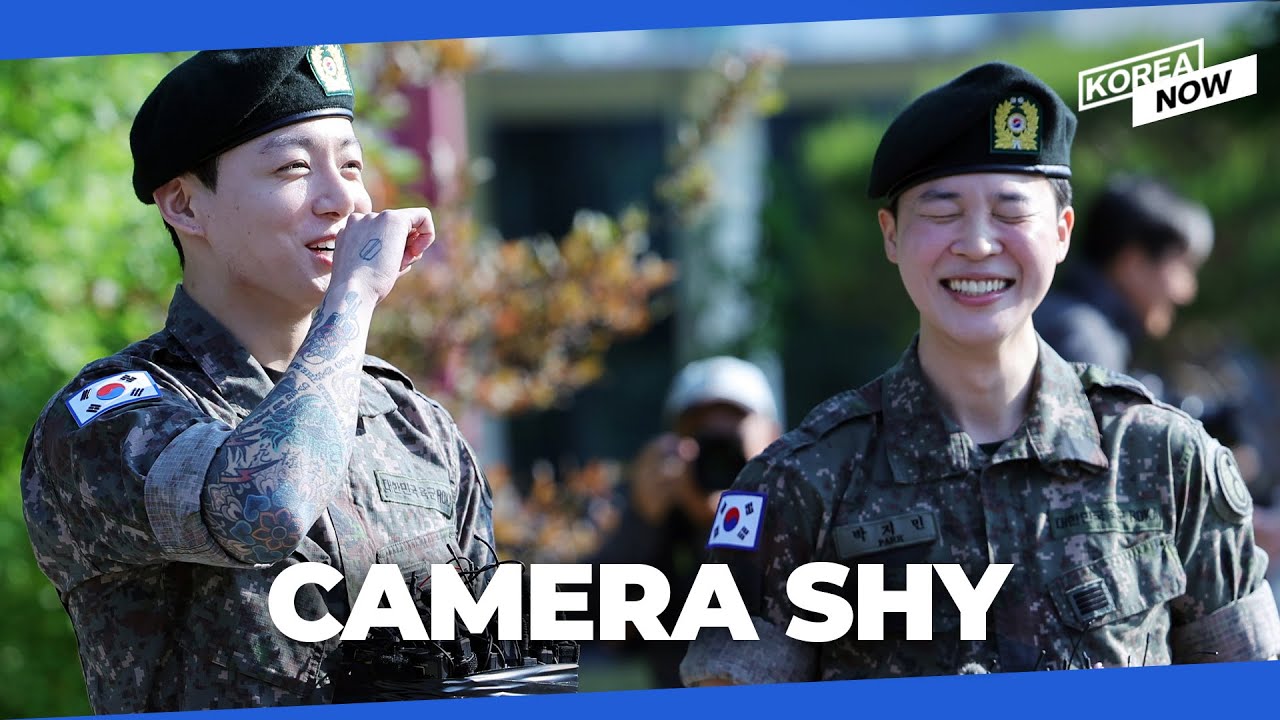 [ENG SUB] Freshly discharged Jungkook and Jimin bashful in front of cameras