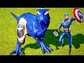 (Jurassic World Evolution🌍) T-Rex Captain America,Naruto,Spiderman,Power Ranger Fight !!