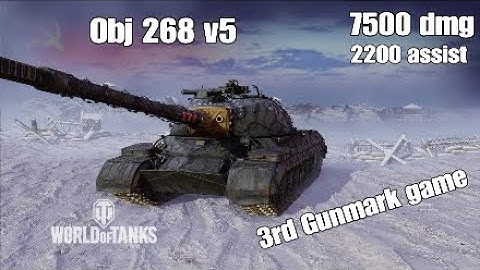 World of Tanks PS4/XBOX, Obj 268 version 5, 9700 combined dmg, 3rd gunmark.