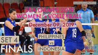 Philippines vs indonesia || sea games 2019 women’s volleyball set 4