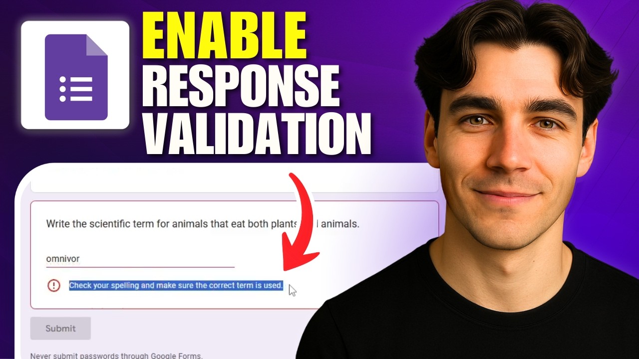 How To Enable Response Validation In Google Forms (Tutorial 2026) - YouTube