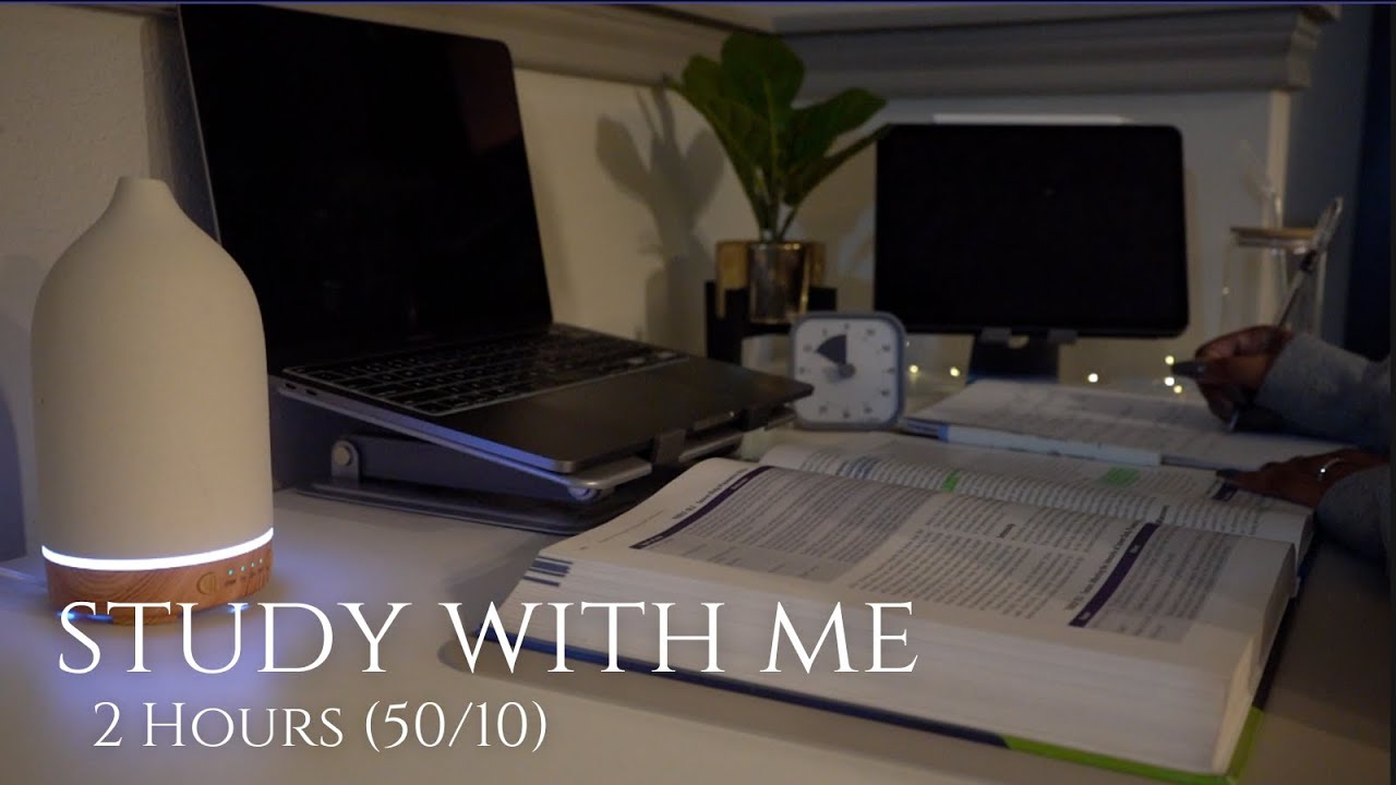 2-Hour Study With Me | Fire Crackling 🔥🪵 Real Time Pomodoro 50/10 - YouTube