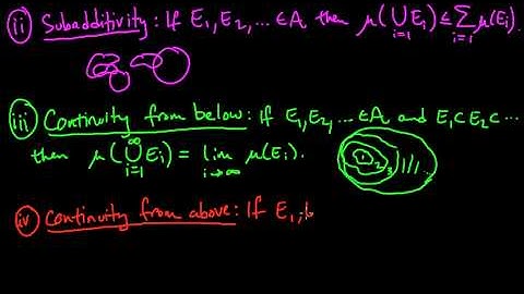 (PP 1.6) Measure theory: Basic Properties of Measures (continued)