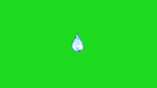 Water drop animation green screen Water drop animation green screen