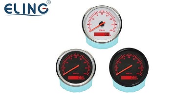 ELING 85mm Tachometer 4000RPM Tacho Gauge REV Counter with Hour Meter For Gasoline Engine 9-32V