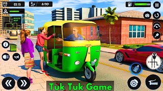 Indian Tuk Tuk Auto Rickshaw Snowfall Drive - Driving Simulator - Android Game Play screenshot 4