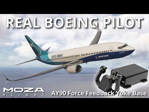 Thumbnail for Real Boeing Pilot | MOZA AY90 Force Feedback Yoke & MFY Pro | First Look & Impression