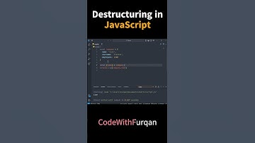 Destructuring in JavaScript🔥 #javascript #webdevelopment #reactjs