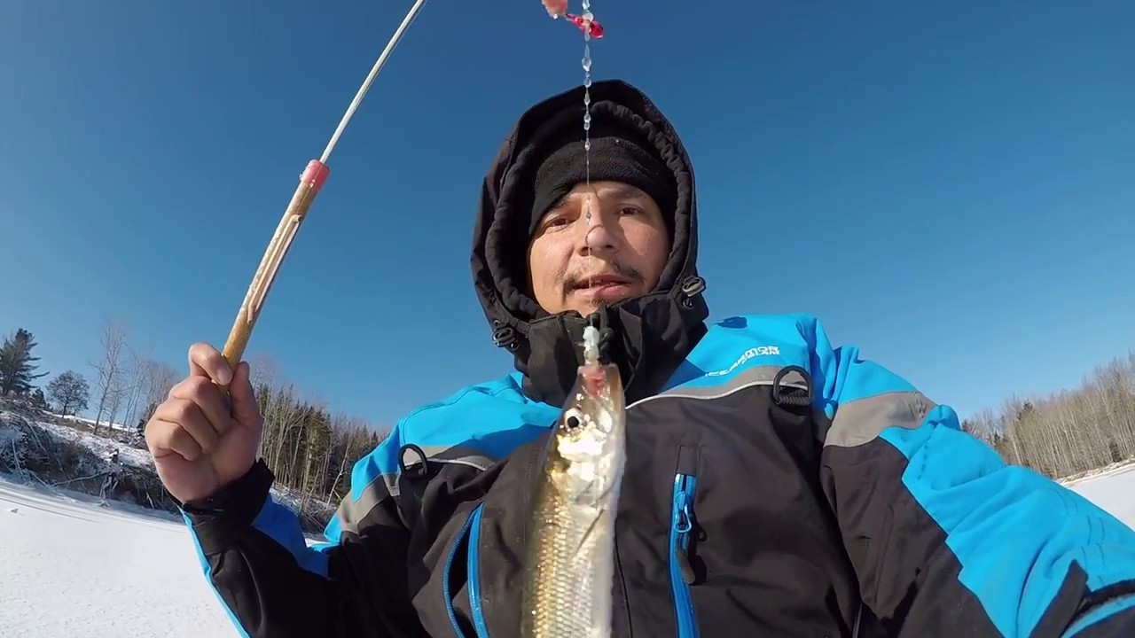 ice fishing smelt on the first day of winter part 3 YouTube