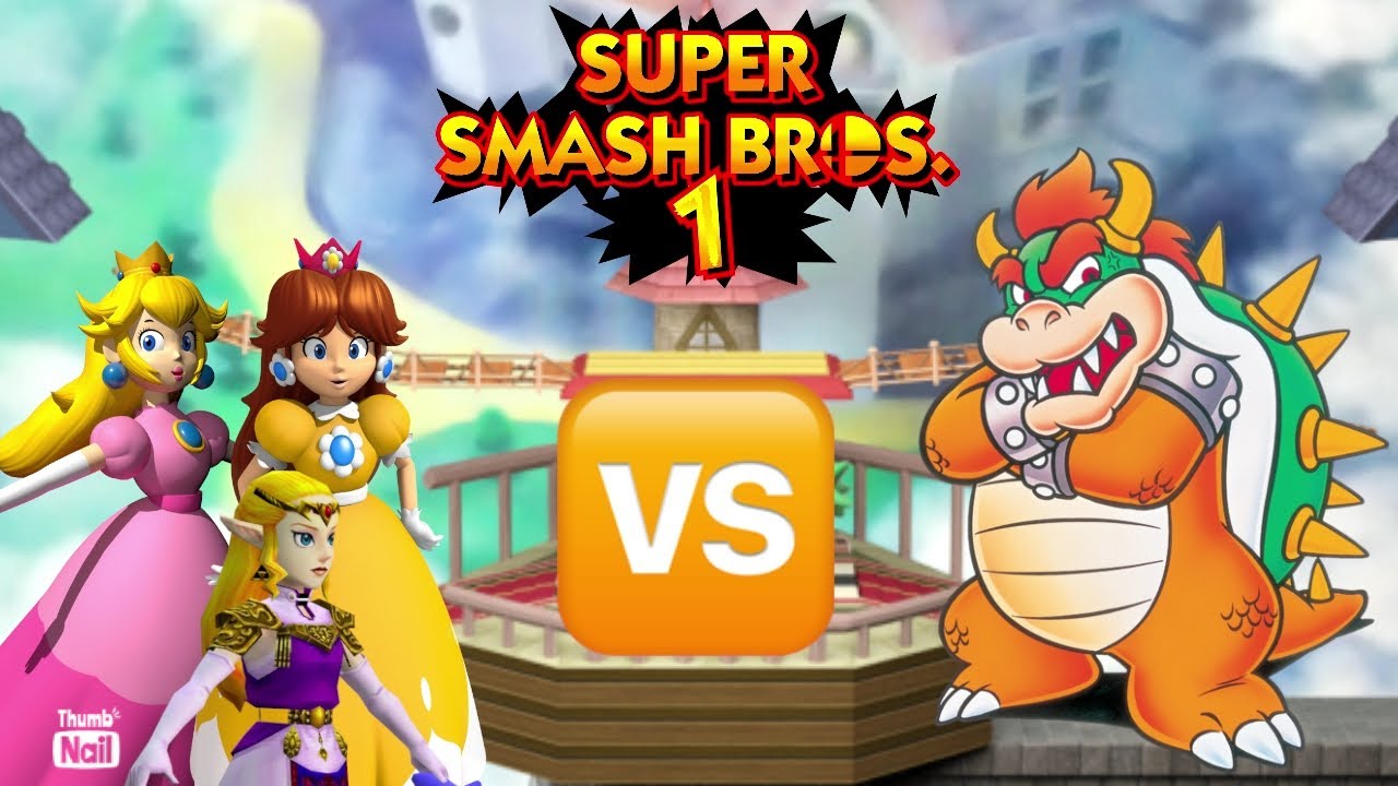 Super Smash Bros 1 Wave 2 - Team Princesses vs Bowser - YouTube