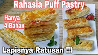 Ternyata gampang || Bikin Puff Pastry dengan ratusan layer || hanya 4 bahan