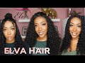 Kinky Curly 13x6 Wig | ft. ELVA HAIR | Tutorial Install & Unboxing Wig Review