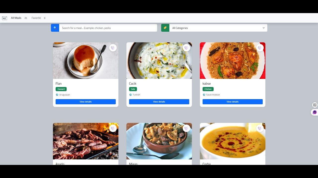 Meal App Project | Vue.js + Bootstrap + API Integration