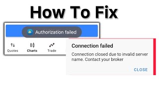 How to Fix Authorization FAILED & Invalid Server Name MetaTrader 4 and MT5 App