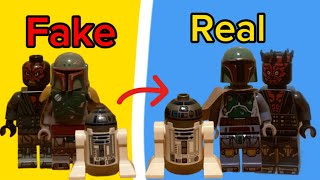 Fake vs real Lego Star Wars minifigures