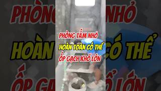 Phòng tắm nhỏ… nhưng hoàn toàn có thể ốp gạch khổ lớn! #hailinh #gachoptuong #gachlatnen #xuhuong