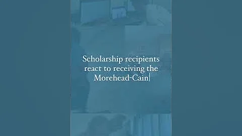 Scholarship recipients react to receiving the Morehead-Cain