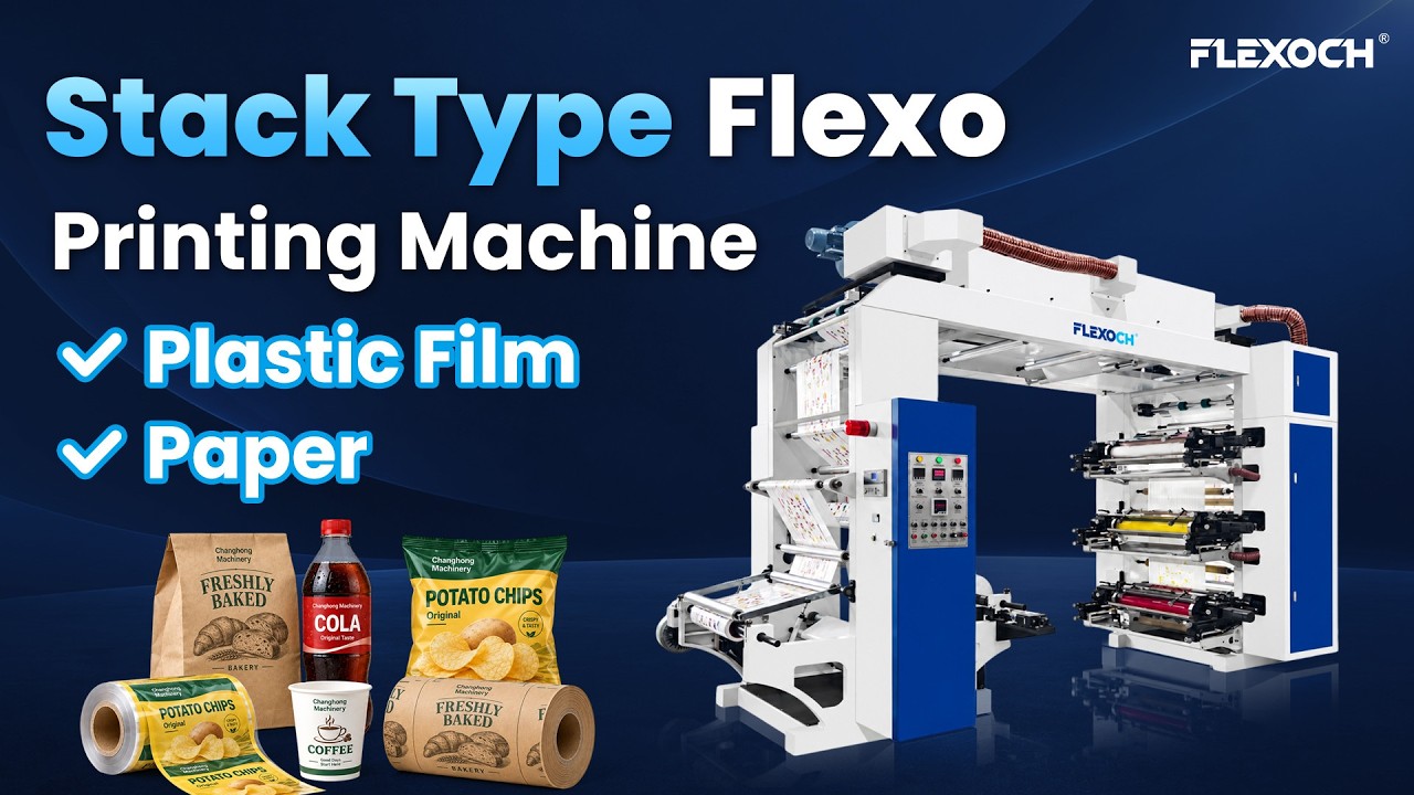 stack flexo printing machine 6 color for Plastic film/paper/non-woven ...