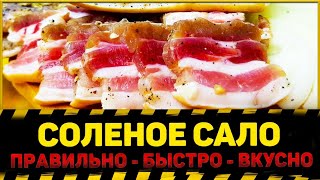 СОЛЕНОЕ САЛО | САМАЯ ВКУСНАЯ И БЫСТРАЯ СУХАЯ ЗАСОЛКА САЛА В МИРЕ