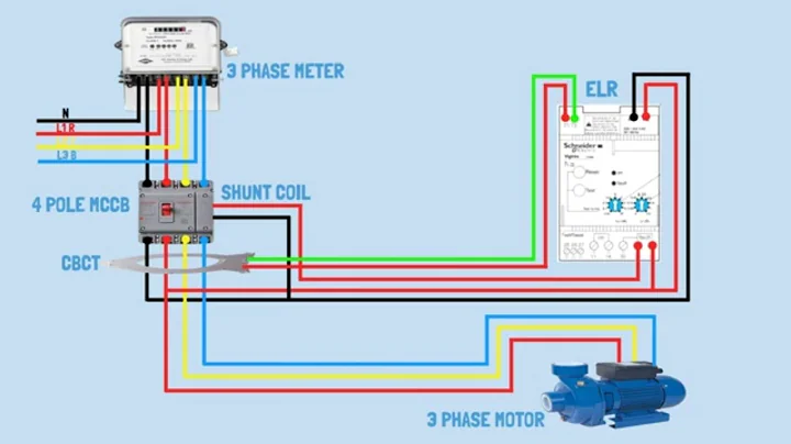 Earth leakage relay wiring diagram