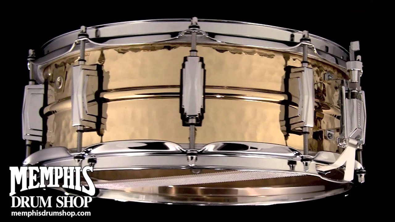 Ludwig 14x5 Hammered Bronze Snare Drum (LB550K-New Badge) - 360