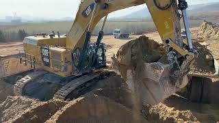 Caterpillar 6015B Excavator Loading Caterpillar Dumper & Trucks - Sotiriadis Mining Works