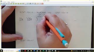 HA2 4-1(b) Notes  (factoring quadratics when a is NOT equal to 1)