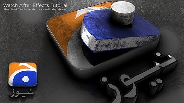 How To Make Geo News Animated Logo | After Effects Element 3D Tutorial | Cinematic Intro