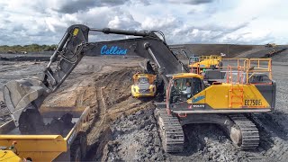 Volvo EC750EL Excavator Loading A60H Trucks