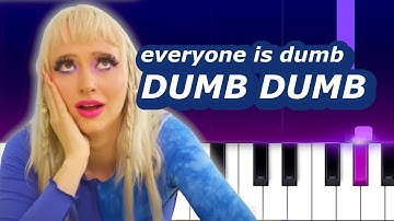 Mazie - dumb dumb , everyone is dumb (Piano tutorial)