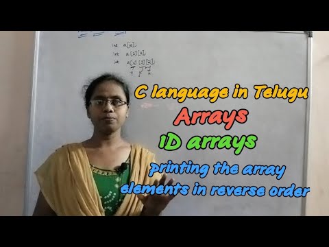 arrays|printing the array elements in reverse order|@RC REDDY INSTITUTE ...