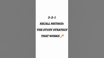 3-2-1 Recall Method🔥 #studytips #memory  #motivation #video #youtubeshorts