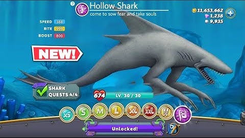 Hungry Shark World Gameplay Walkthrough Part 48 - Hollow Shark - (ios,Android)
