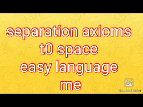 separation axioms ||