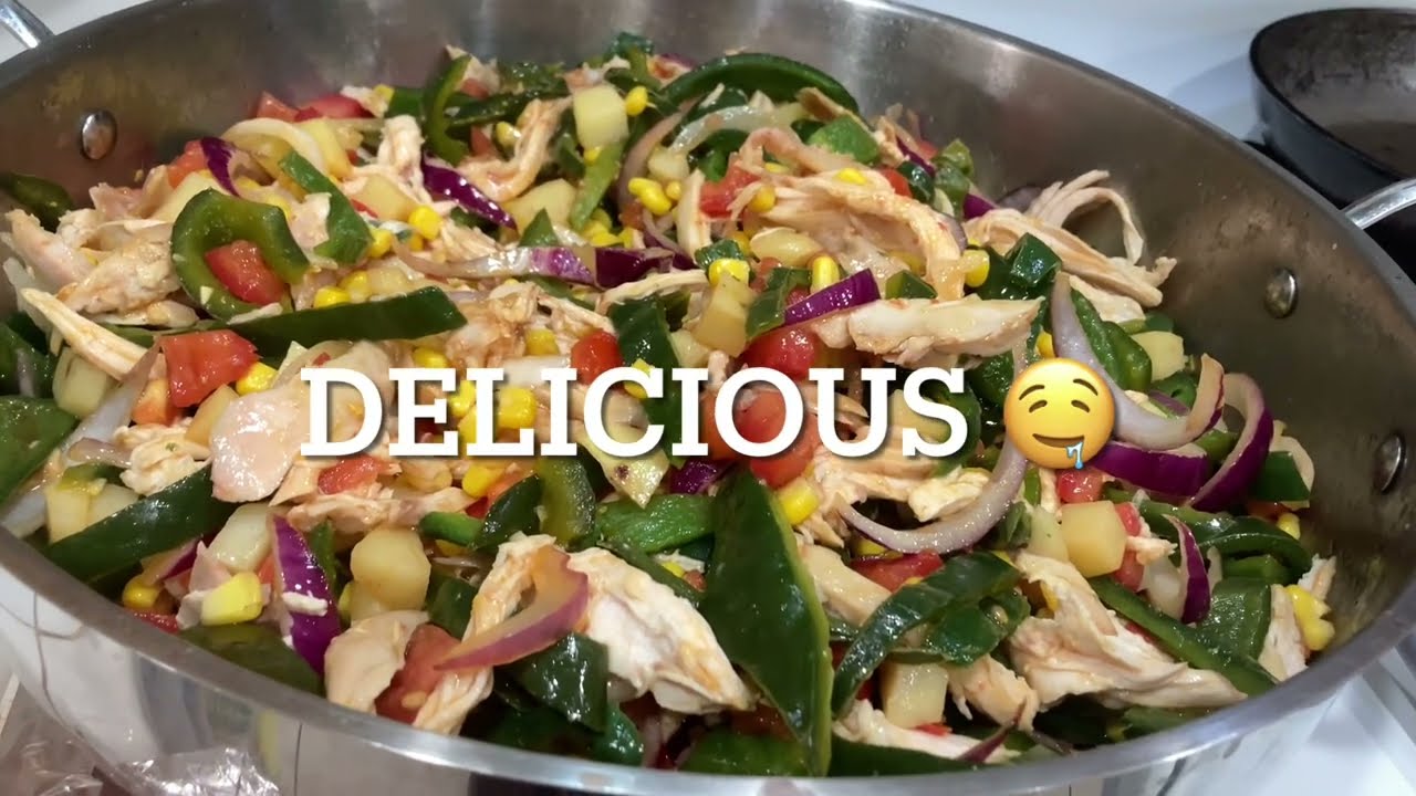 Shredded Chicken with vegetables | Healthy and Delicious - YouTube