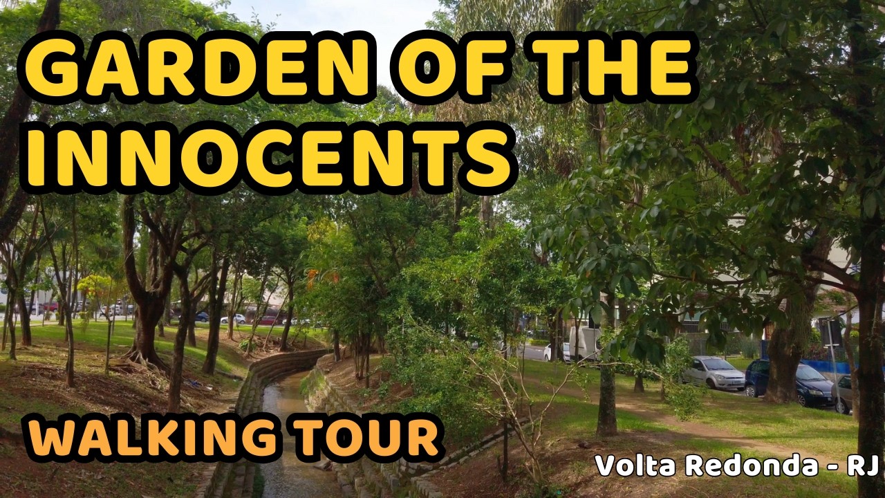 4K Walking at Jardim dos Inocentes – Peaceful Park in Volta Redonda | WALKING TOUR ᴮᴿ WITH CAPTIONS