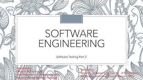 Software Testing Part 2 | Software Enginerring