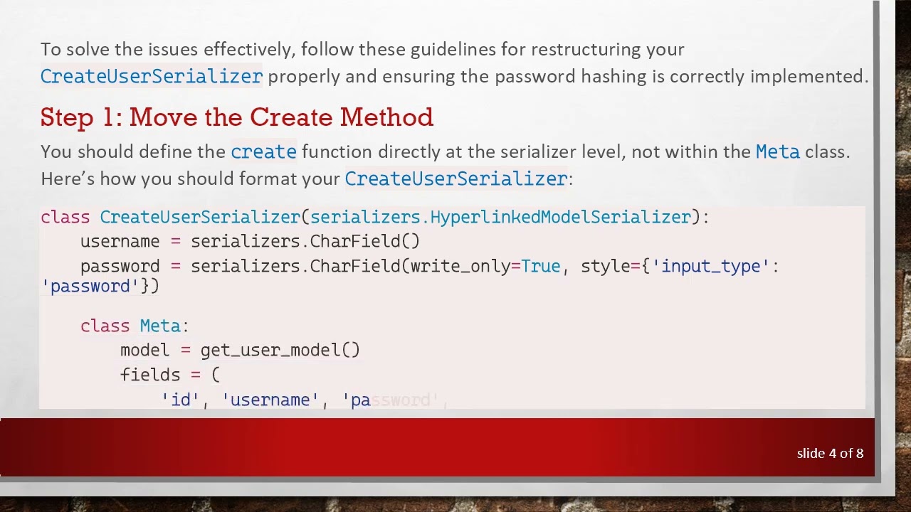 Resolving the Django-Rest-Framework Custom User Password Hashing Issue