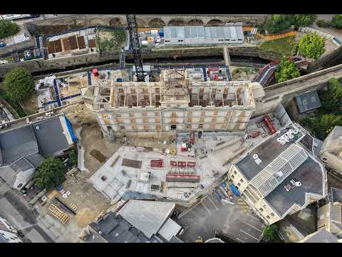 Film de suivi de chantier : Vannes · le chantier du château de l'Hermine, timelapse et drone
