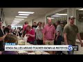 Hundreds gather to support retired Genoa teacher recovering from stroke