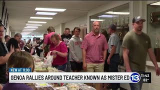 Hundreds gather to support retired Genoa teacher recovering from stroke