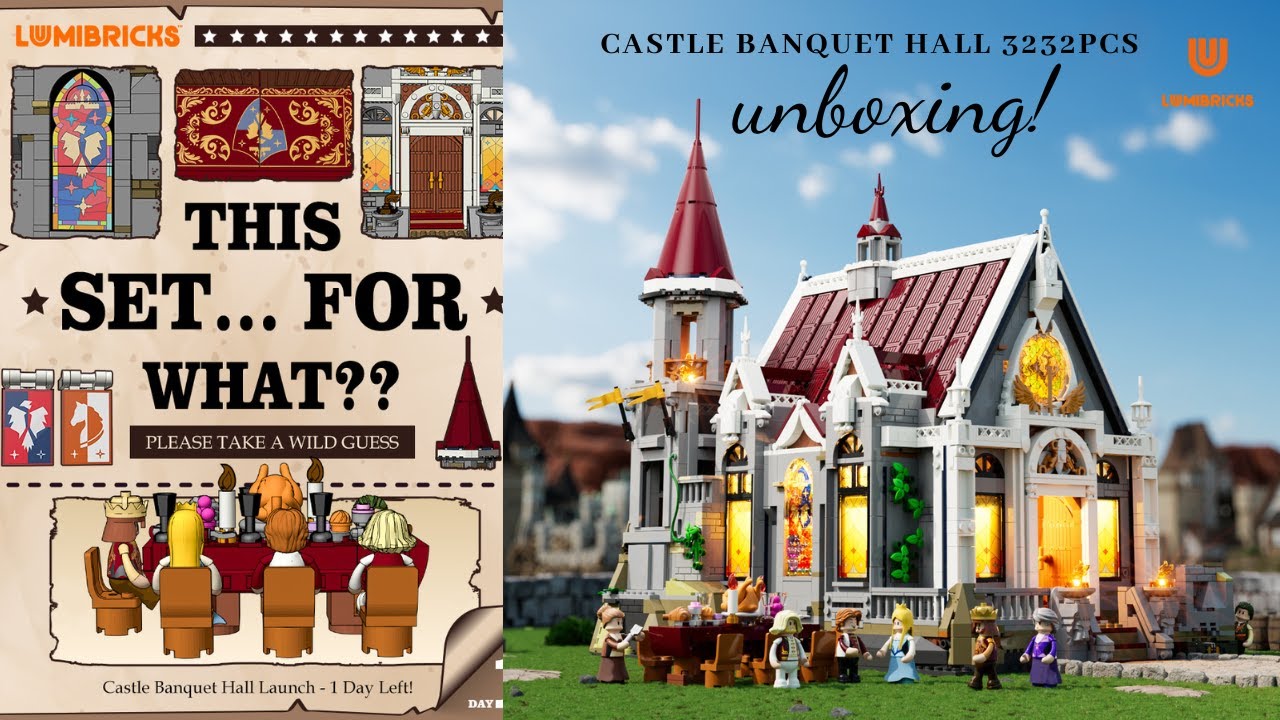 Lumibricks Castle Banquet Hall L9071 – LED Medieval Building Set