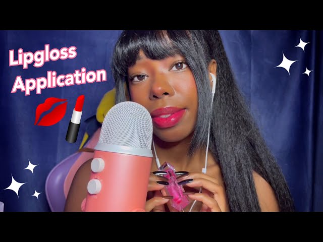 ASMR| lipgloss collection application 💋