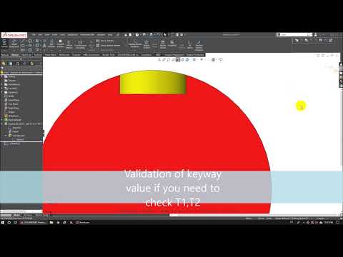 How to make correct size keyway on shaft by SolidWorks.
