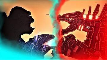 [Full Fight] Godzilla And Kong vs Mecha Godzilla In People Playground