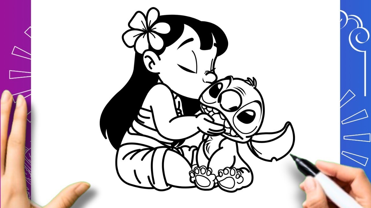 COMO DESENHAR o STITCH e a LILO passo a passo | DESENHOS PARA DESENHAR ...
