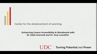 Enhancing Course Accessibility in Blackboard