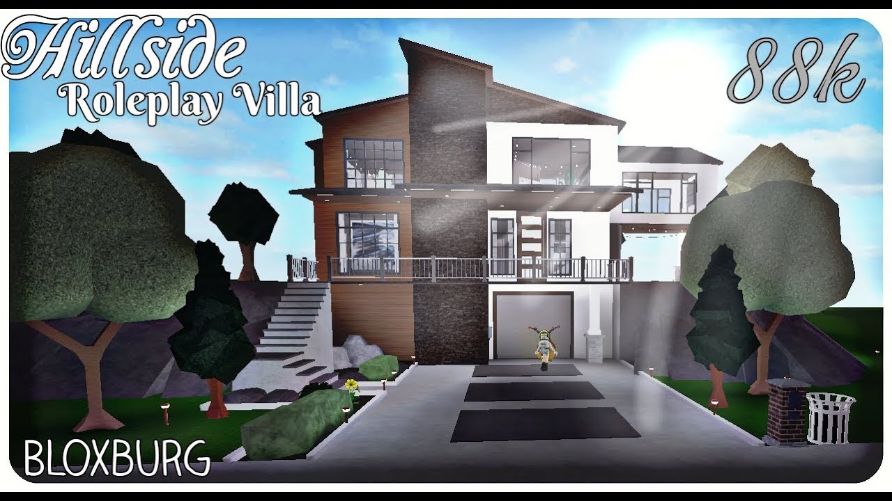 Bloxburg Hillside Roleplay Villa 88k Youtube