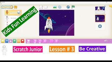 Scratch Junior (Lesson # 3) - Astronaut in Space (Animated Video)